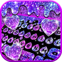 ثيم لوحة المفاتيح Galaxy Drop Heart